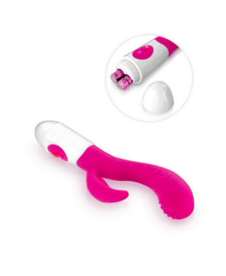Vibromasseur rabbit stries et picots 